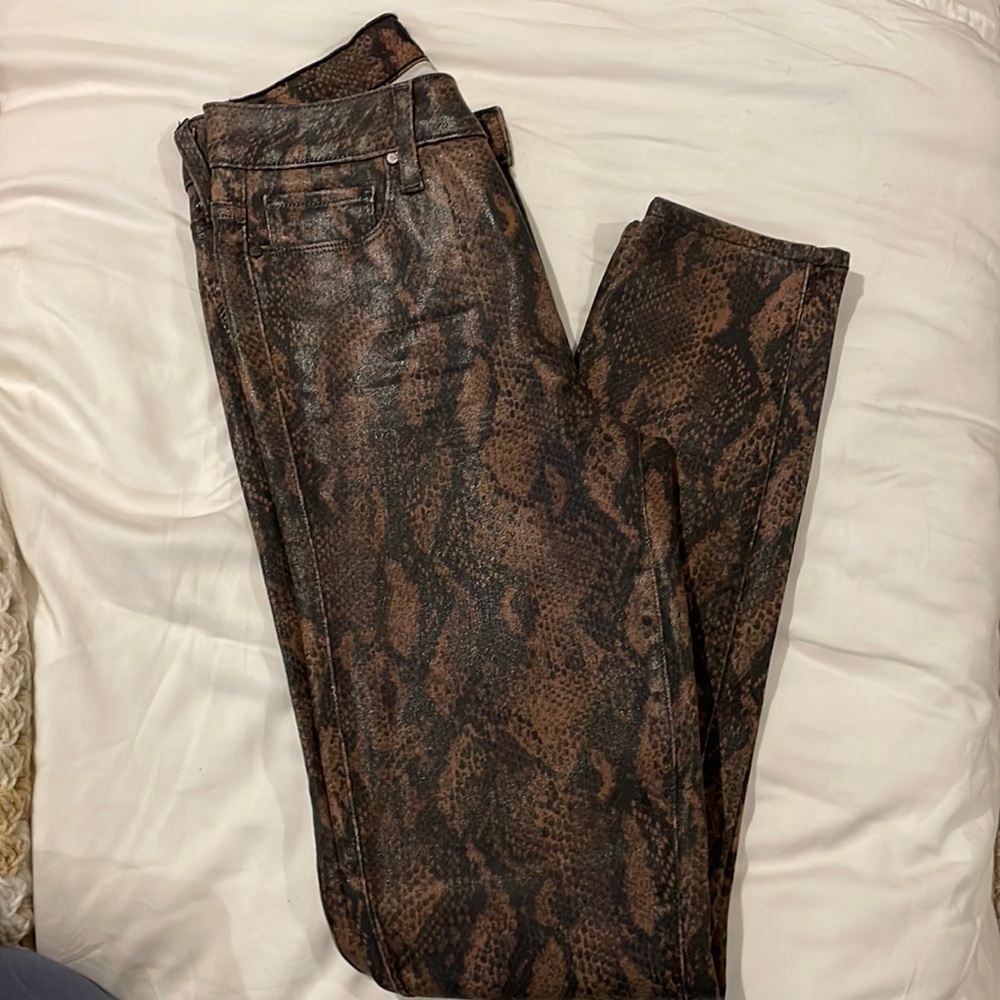 Paige HOXTON Ankle skinny jeans in brown snake